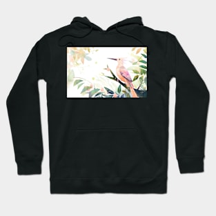 Whimsical and Cute Watercolor Bird Hoodie